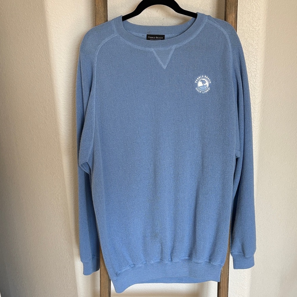Pebble Beach Brand Blue Crewneck Sweater